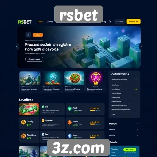 Interface do usuário no site rsbet